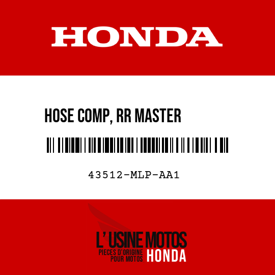 image de 43512-MLP-AA1 HOSE COMP, RR MASTER        CYLINDER