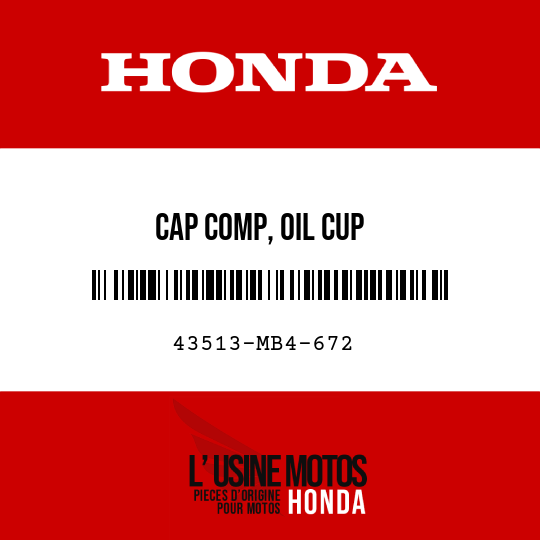 image de 43513-MB4-672 CAP COMP, OIL CUP