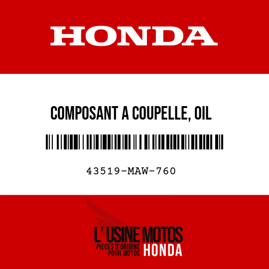 image de 43519-MAW-760 COMPOSANT A COUPELLE, OIL PROTECTRICE ECHAUFFEMENT