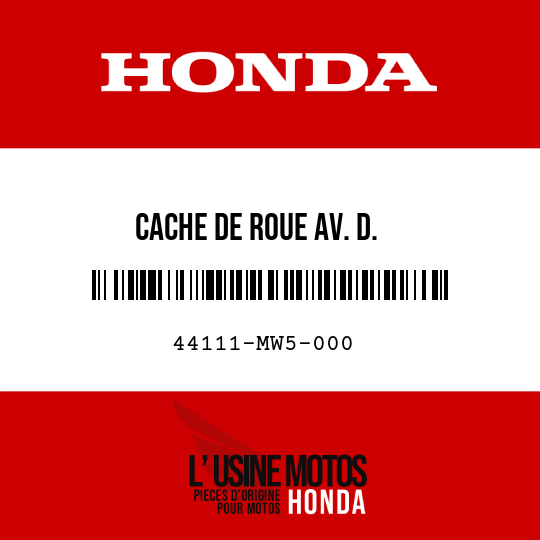 image de 44111-MW5-000 CACHE DE ROUE AV. D.