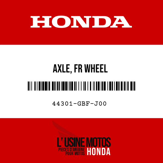 image de 44301-GBF-J00 AXLE, FR WHEEL