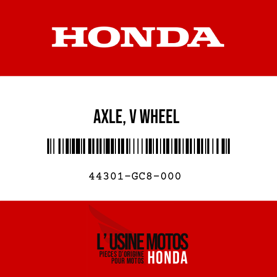 image de 44301-GC8-000 AXLE, V WHEEL