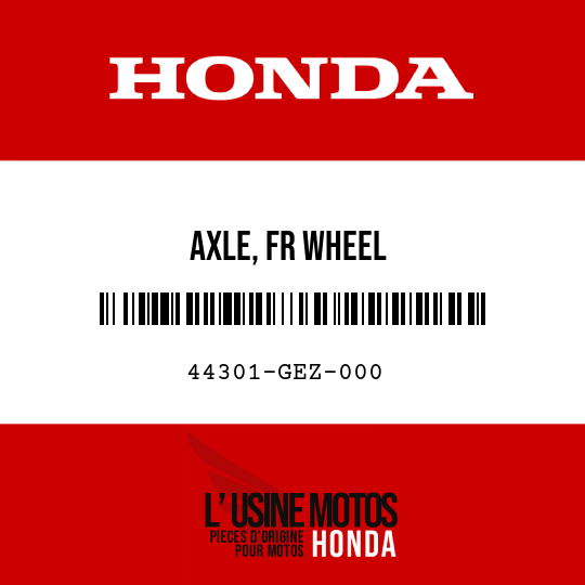 image de 44301-GEZ-000 AXLE, FR WHEEL