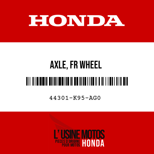 image de 44301-K95-AG0 AXLE, FR WHEEL