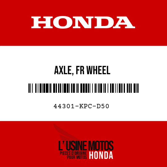 image de 44301-KPC-D50 AXLE, FR WHEEL