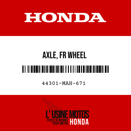 image de 44301-MAH-671 AXLE, FR WHEEL
