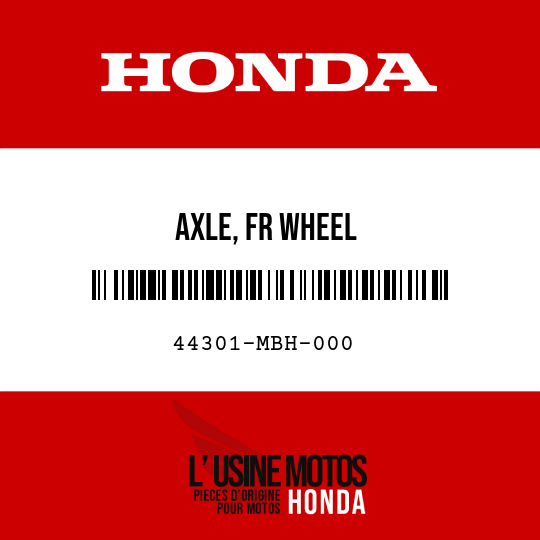 image de 44301-MBH-000 AXLE, FR WHEEL