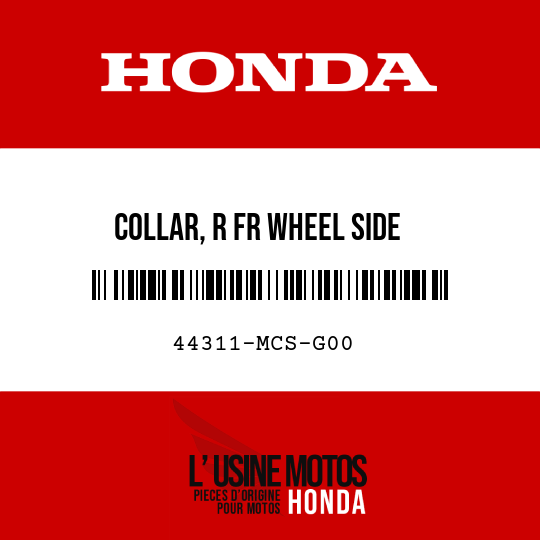 image de 44311-MCS-G00 COLLAR, R FR WHEEL SIDE