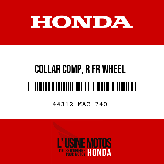image de 44312-MAC-740 COLLAR COMP, R FR WHEEL