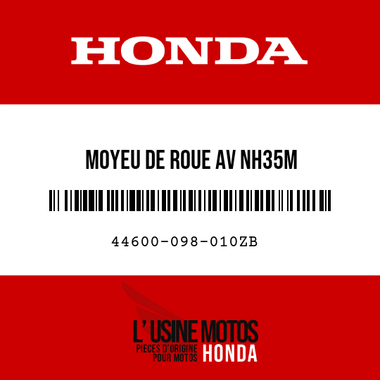 image de 44600-098-010ZB MOYEU DE ROUE AV NH35M
