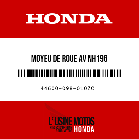 image de 44600-098-010ZC MOYEU DE ROUE AV NH196