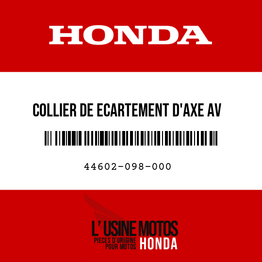 image de 44602-098-000 COLLIER DE ECARTEMENT D'AXE AV