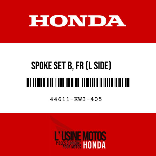 image de 44611-KW3-405 SPOKE SET B, FR (L SIDE)