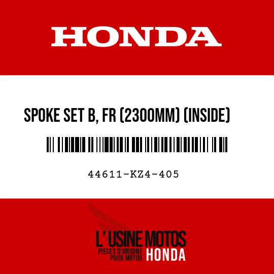 image de 44611-KZ4-405 SPOKE SET B, FR (2300MM) (INSIDE)