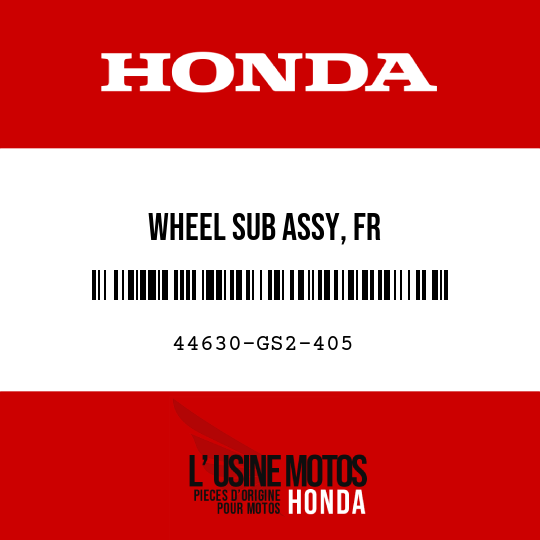 image de 44630-GS2-405 WHEEL SUB ASSY, FR