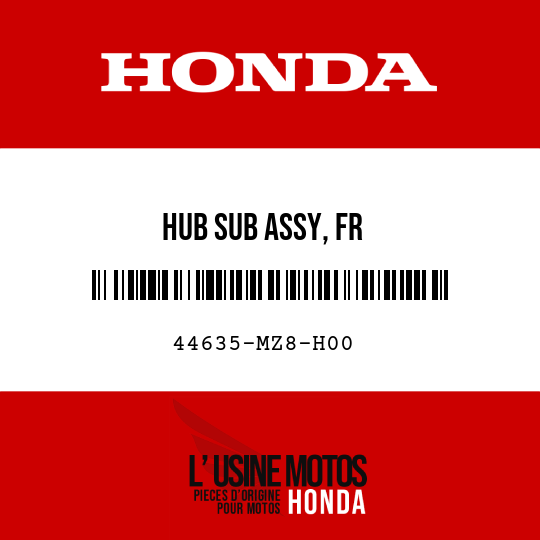 image de 44635-MZ8-H00 HUB SUB ASSY, FR