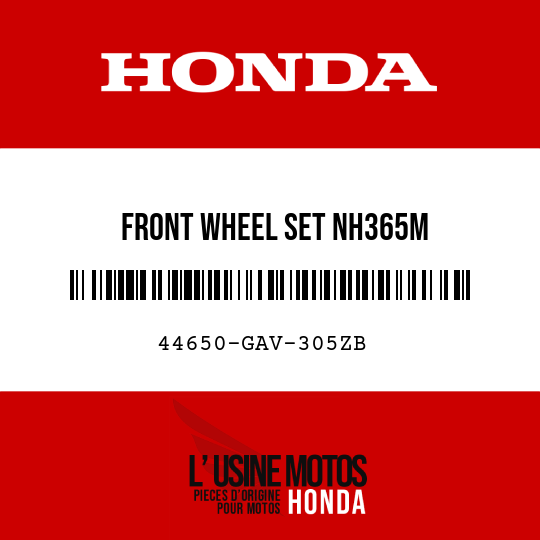 image de 44650-GAV-305ZB FRONT WHEEL SET NH365M