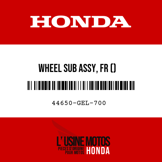 image de 44650-GEL-700 WHEEL SUB ASSY, FR ()