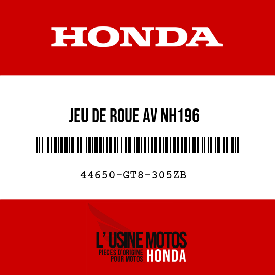 image de 44650-GT8-305ZB JEU DE ROUE AV NH196