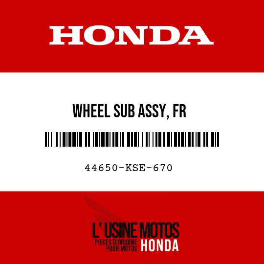 image de 44650-KSE-670 WHEEL SUB ASSY, FR