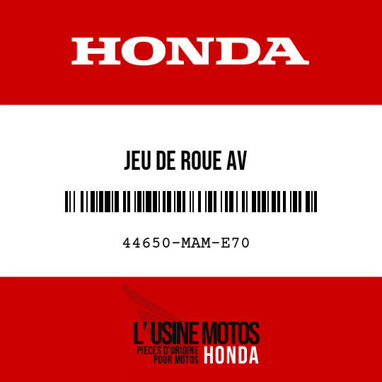 image de 44650-MAM-E70 JEU DE ROUE AV
