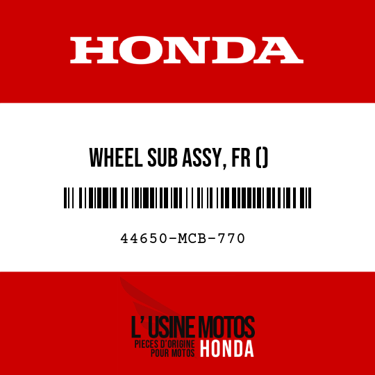 image de 44650-MCB-770 WHEEL SUB ASSY, FR ()