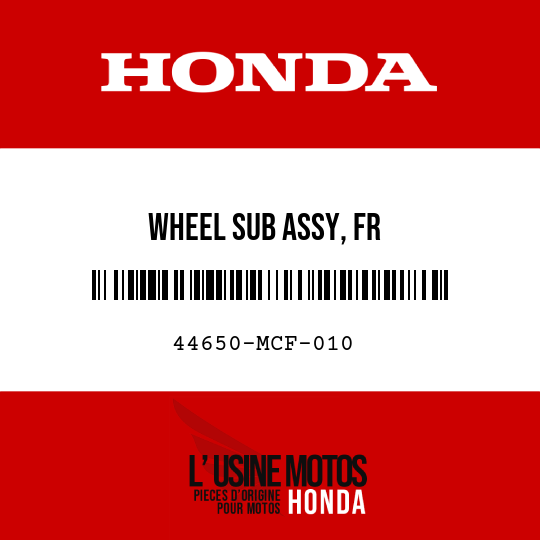 image de 44650-MCF-010 WHEEL SUB ASSY, FR