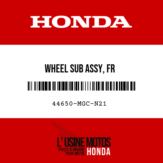 image de 44650-MGC-N21 WHEEL SUB ASSY, FR