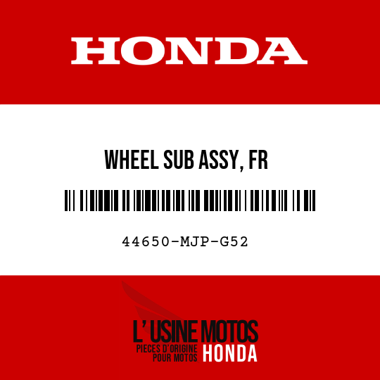 image de 44650-MJP-G52 WHEEL SUB ASSY, FR