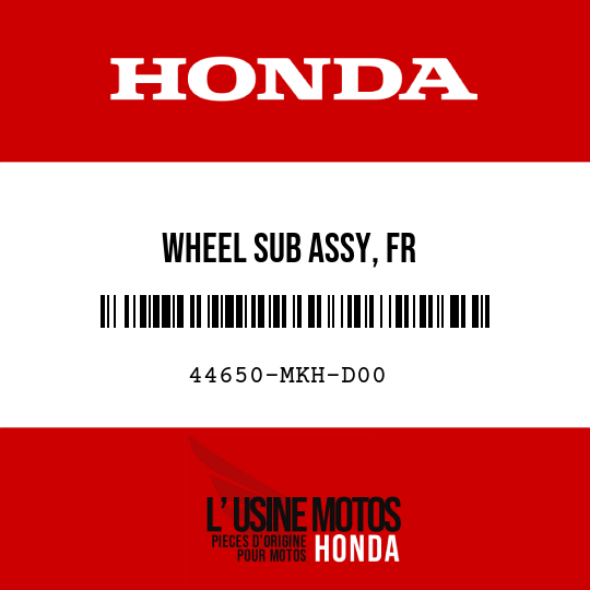 image de 44650-MKH-D00 WHEEL SUB ASSY, FR