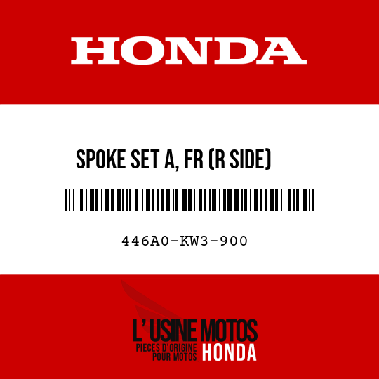 image de 446A0-KW3-900 SPOKE SET A, FR (R SIDE)