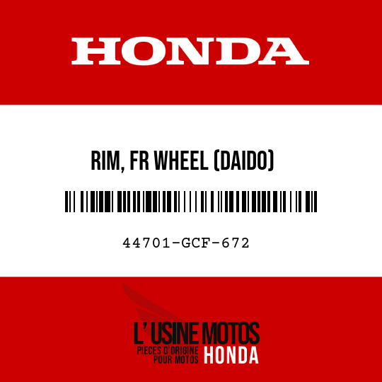 image de 44701-GCF-672 RIM, FR WHEEL (DAIDO)