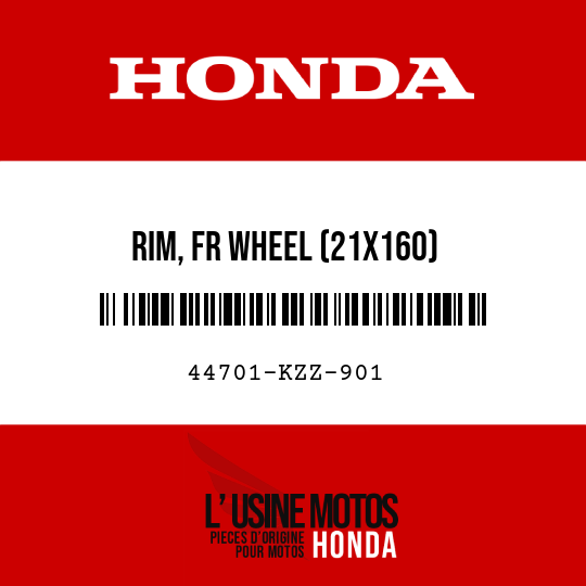 image de 44701-KZZ-901 RIM, FR WHEEL (21X160)