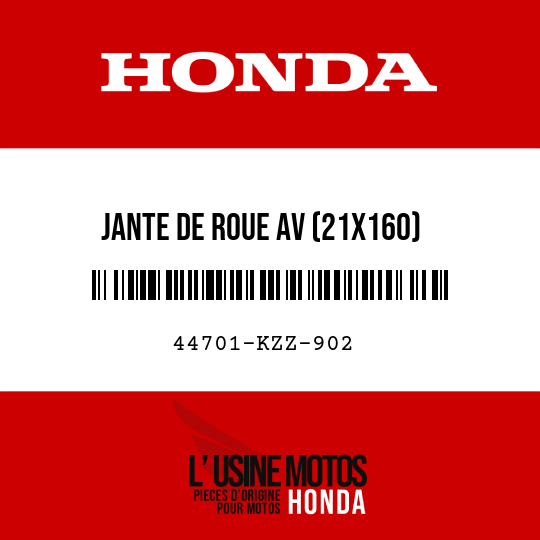 image de 44701-KZZ-902 JANTE DE ROUE AV (21X160)