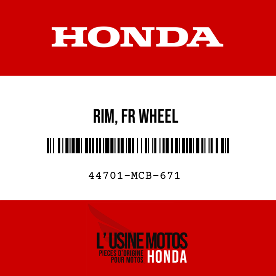 image de 44701-MCB-671 RIM, FR WHEEL