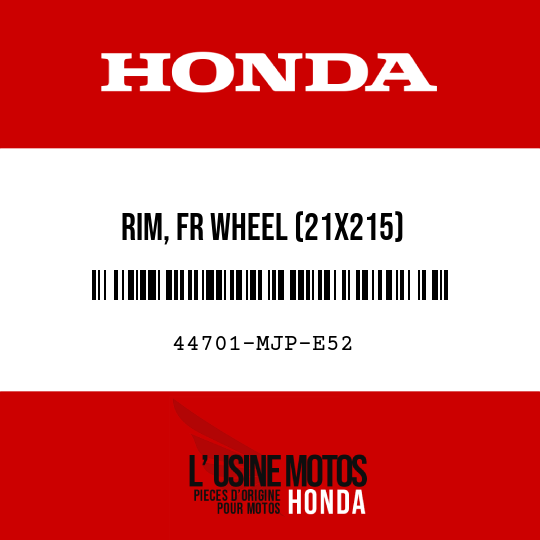 image de 44701-MJP-E52 RIM, FR WHEEL (21X215)