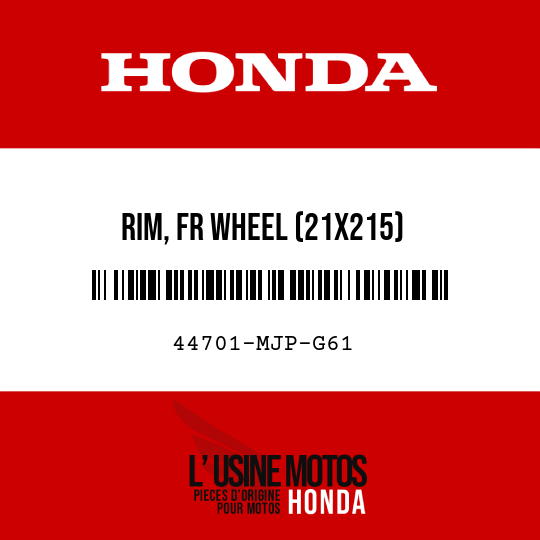 image de 44701-MJP-G61 RIM, FR WHEEL (21X215)