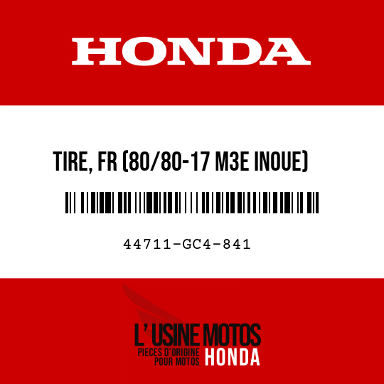 image de 44711-GC4-841 TIRE, FR (80/80-17 M3E INOUE)