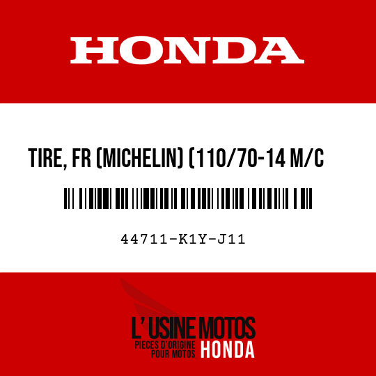 image de 44711-K1Y-J11 TIRE, FR (MICHELIN) (110/70-14 M/C 50P)
