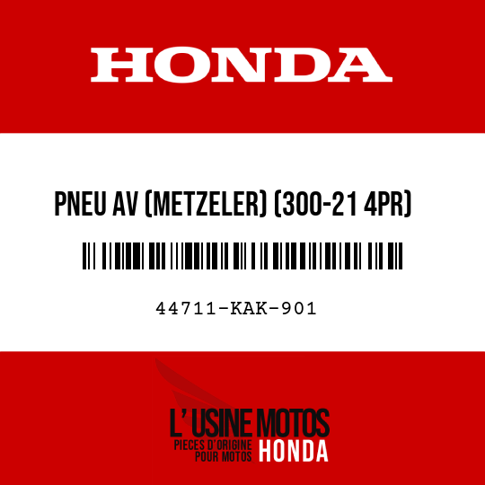 image de 44711-KAK-901 PNEU AV (METZELER) (300-21 4PR)