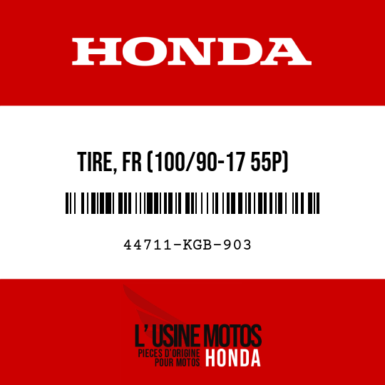 image de 44711-KGB-903 TIRE, FR (100/90-17 55P) (BRIDGESTONE)