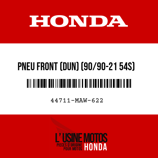 image de 44711-MAW-622 PNEU FRONT (DUN) (90/90-21 54S)