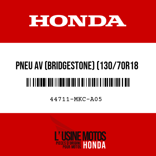 image de 44711-MKC-A05 PNEU AV (BRIDGESTONE) (130/70R18 M/C 63H)