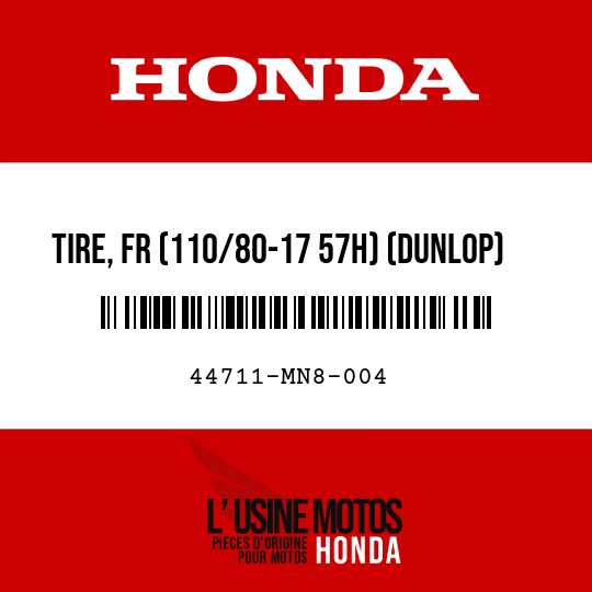 image de 44711-MN8-004 TIRE, FR (110/80-17 57H) (DUNLOP)