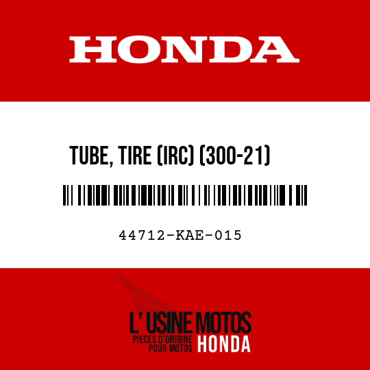 image de 44712-KAE-015 TUBE, TIRE (IRC) (300-21)