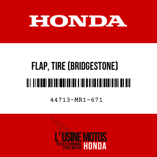 image de 44713-MR1-671 FLAP, TIRE (BRIDGESTONE)