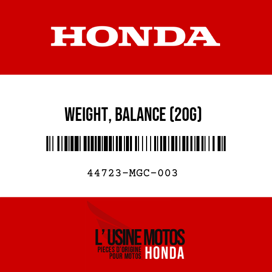 image de 44723-MGC-003 WEIGHT, BALANCE (20G)