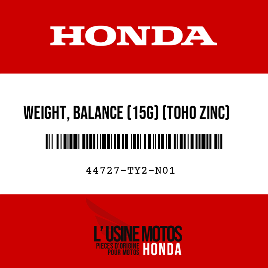 image de 44727-TY2-N01 WEIGHT, BALANCE (15G) (TOHO ZINC)