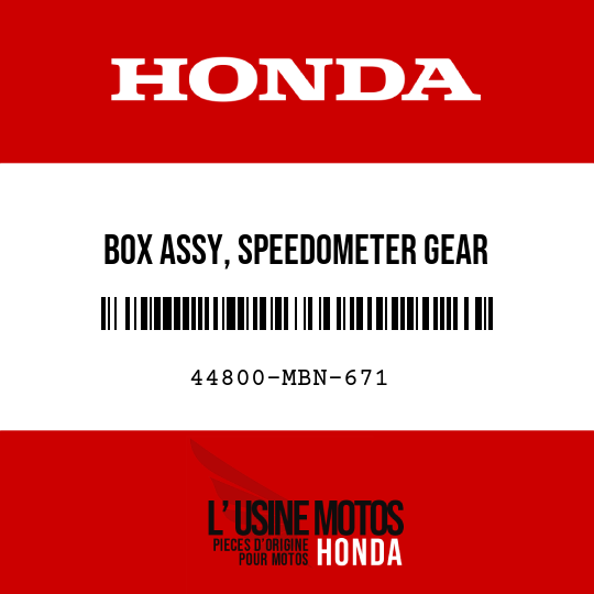 image de 44800-MBN-671 BOX ASSY, SPEEDOMETER GEAR