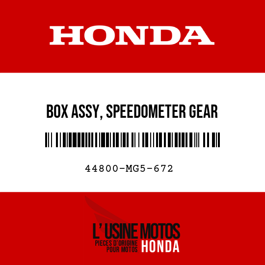 image de 44800-MG5-672 BOX ASSY, SPEEDOMETER GEAR
